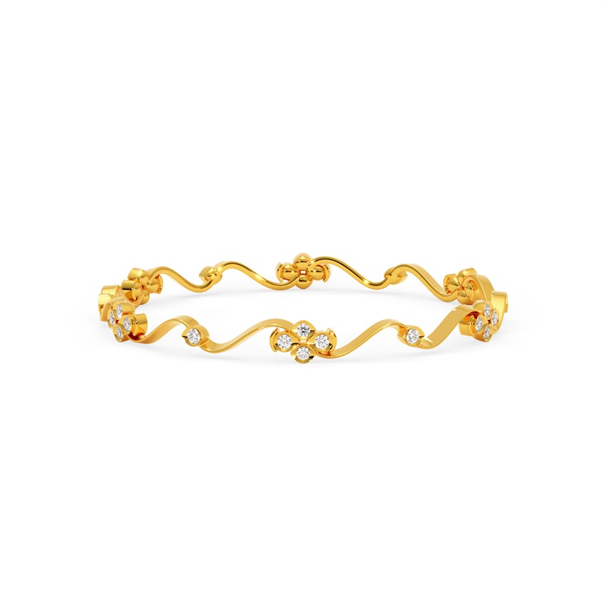 Kavarcci 22k Gold and Diamond Bangle