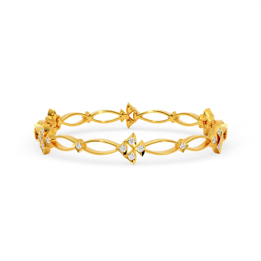 Malar 22k Gold and Diamond Bangle