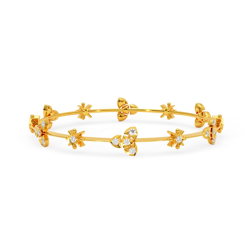 Sikku 22k Gold and Diamond Bangle