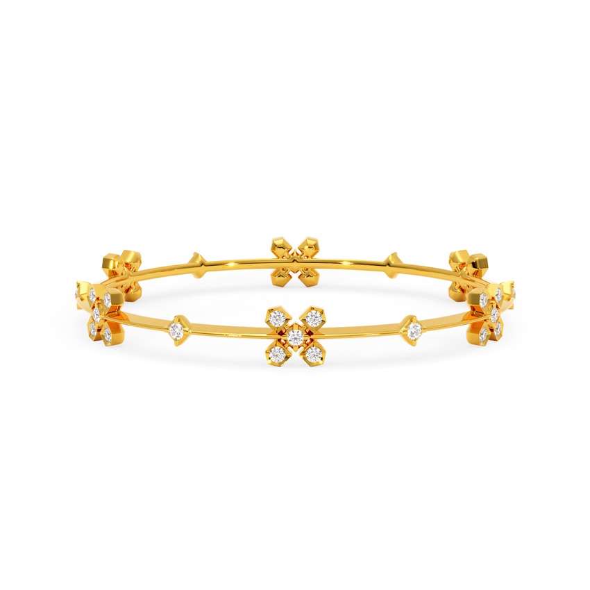 Kolam 22k Gold and Diamond Bangle