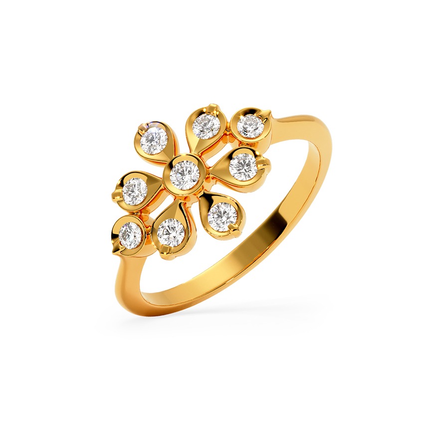 Cikku 22k Gold and Diamond Ring