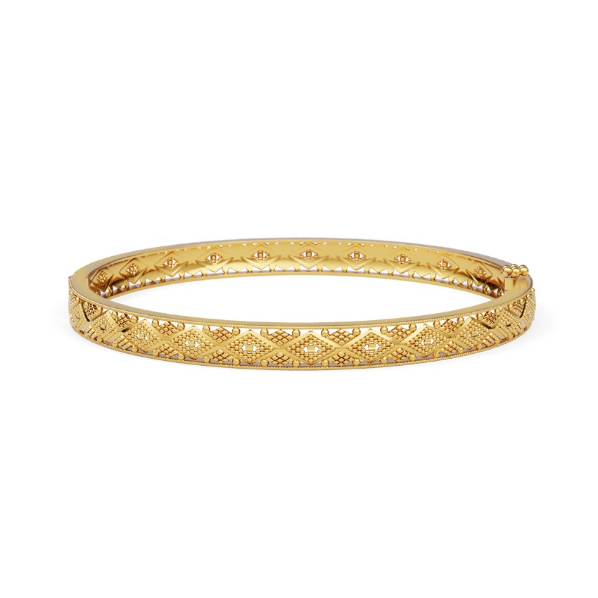 Ornate Drape 22KT Gold Bangle