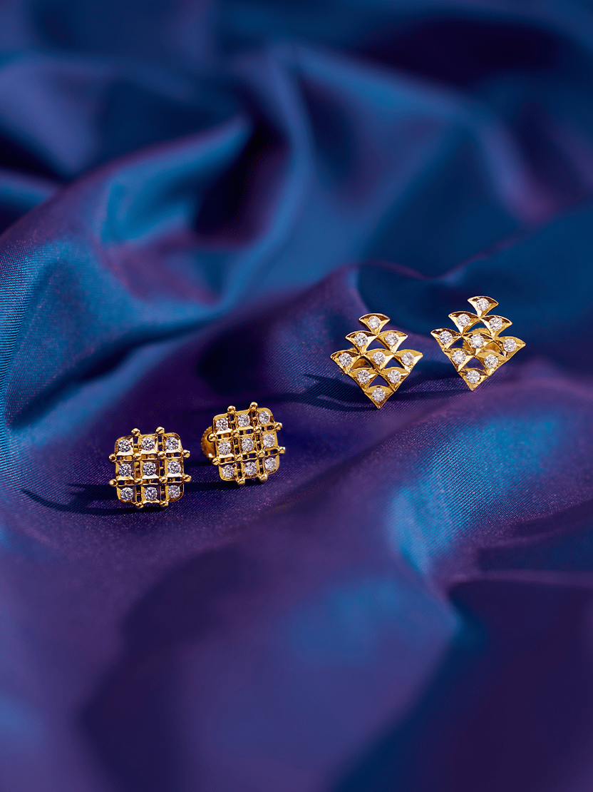 Ananta close setting diamond earrings