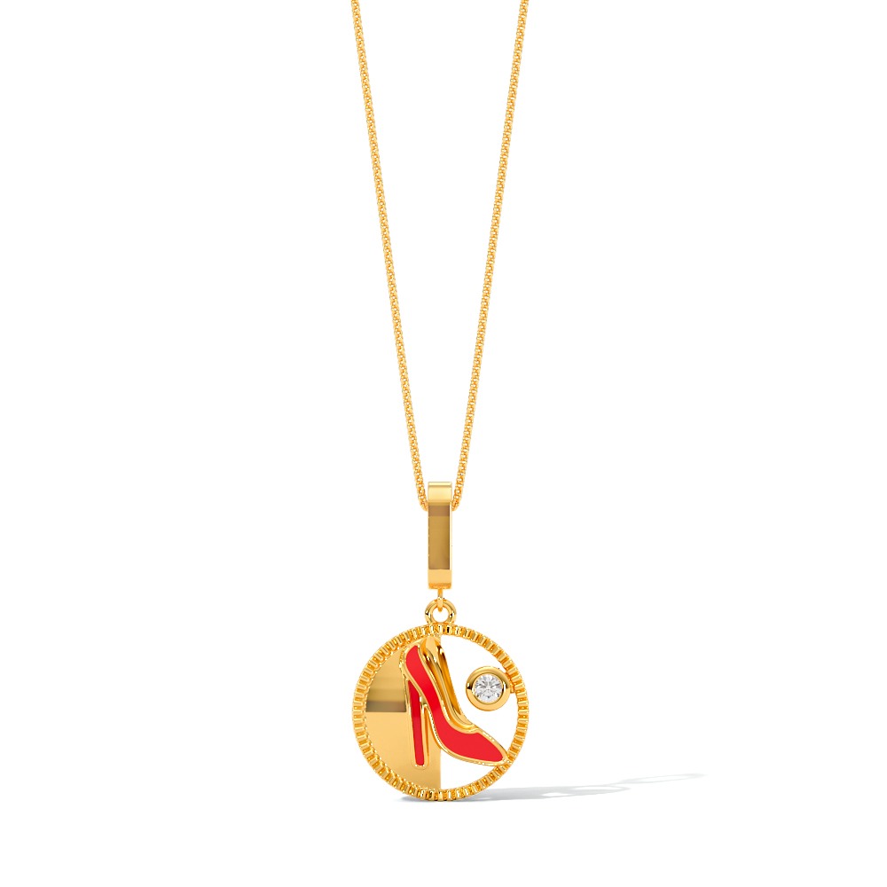 Rachel's Red Stiletto Charm Engravable Diamond