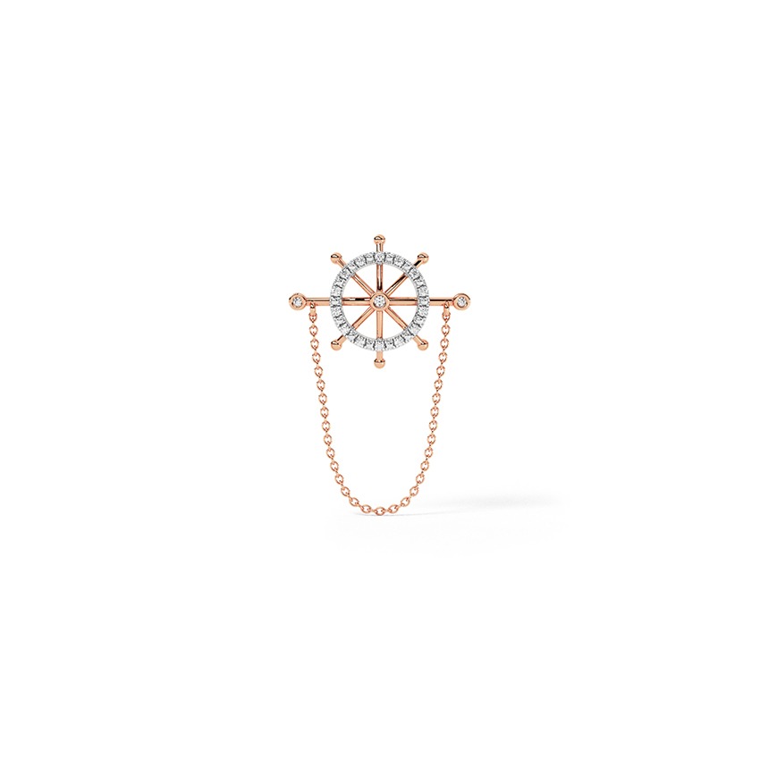 Stellar Spin Diamond Brooch for Men