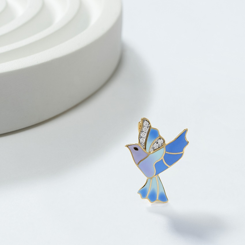 Dove Diamond Convertible Brooch Pendant