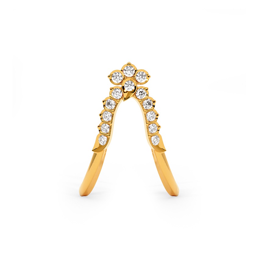 Patai 22k Gold and Diamond Vanki Ring