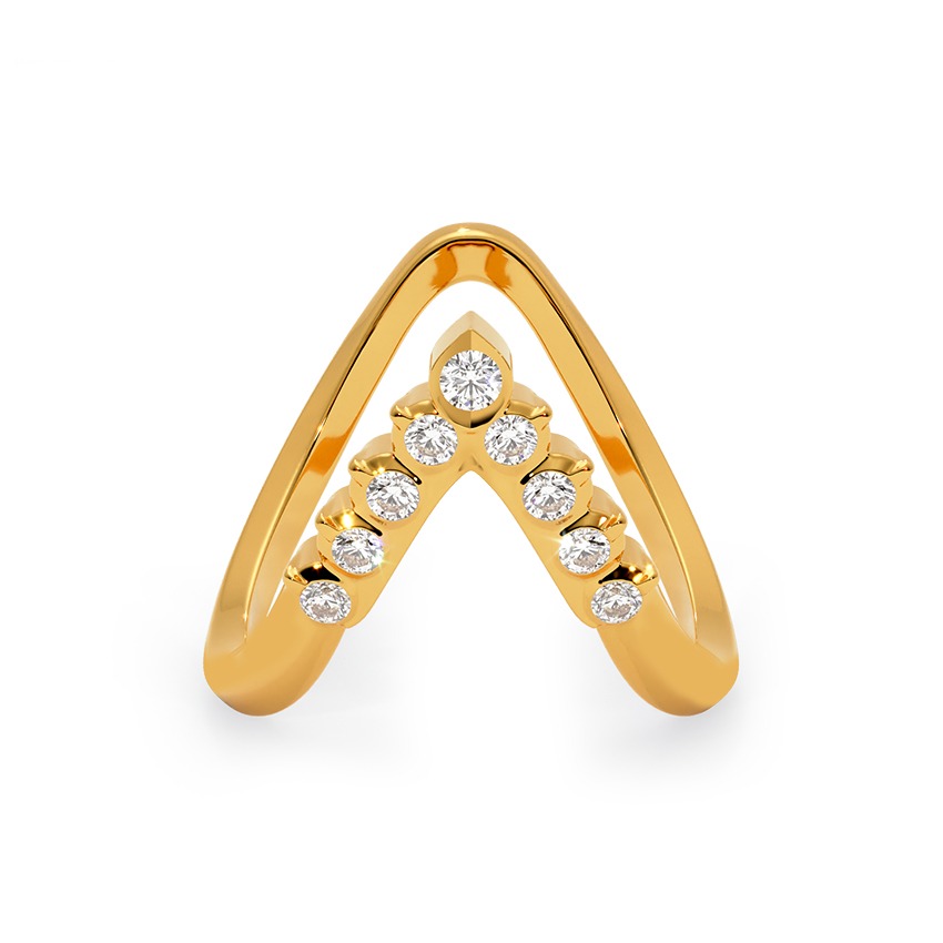 Kotu 22k Gold and Diamond Vanki Ring