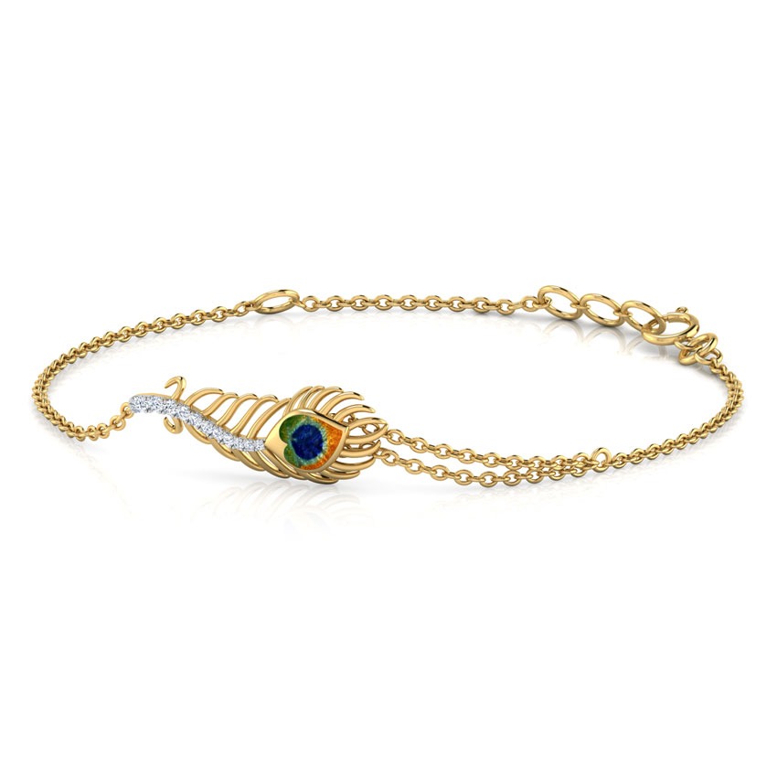Peacock Feather Diamond Bracelet