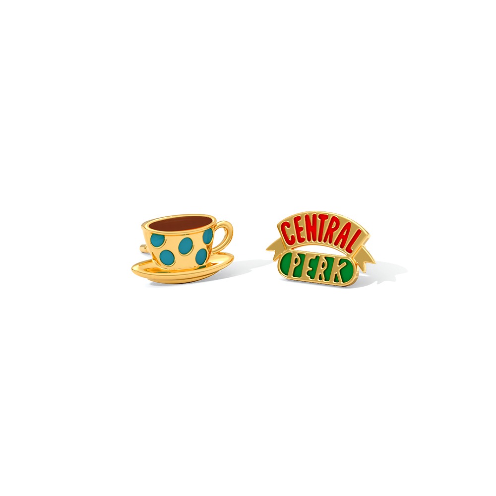 FRIENDS Central Perk & Coffee Mismatch Stud Earrings