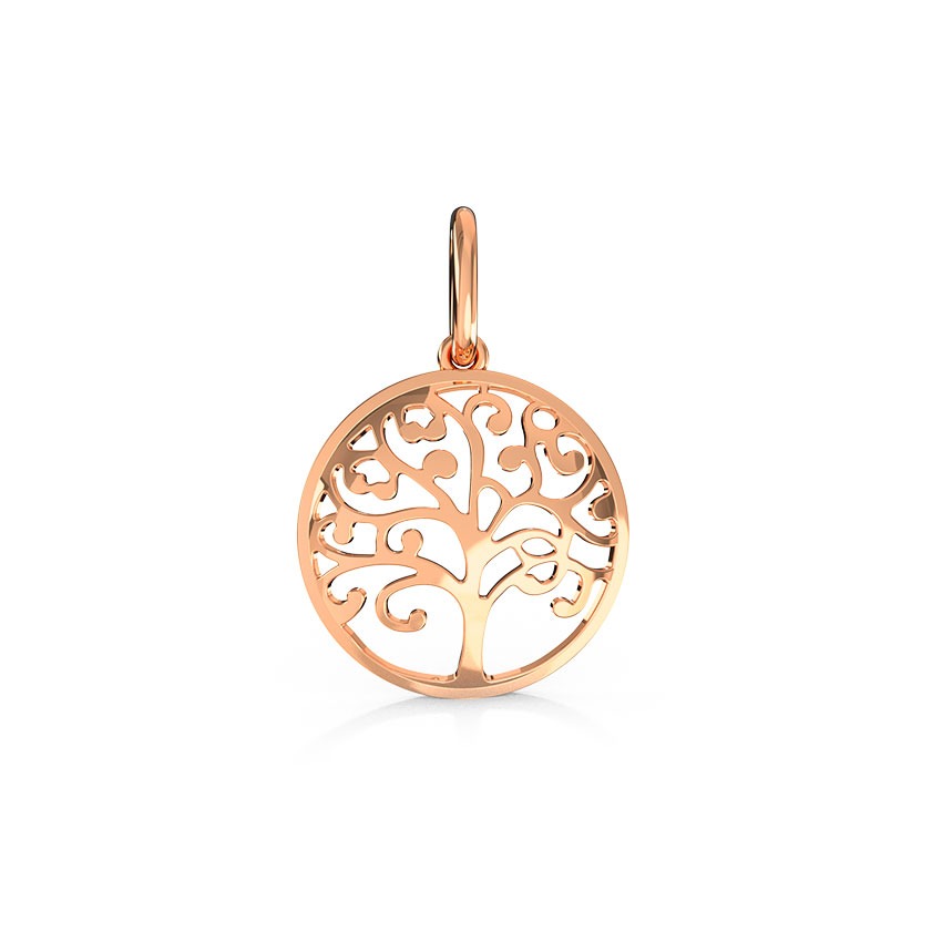 Tree of Life Good Luck Gold Charm