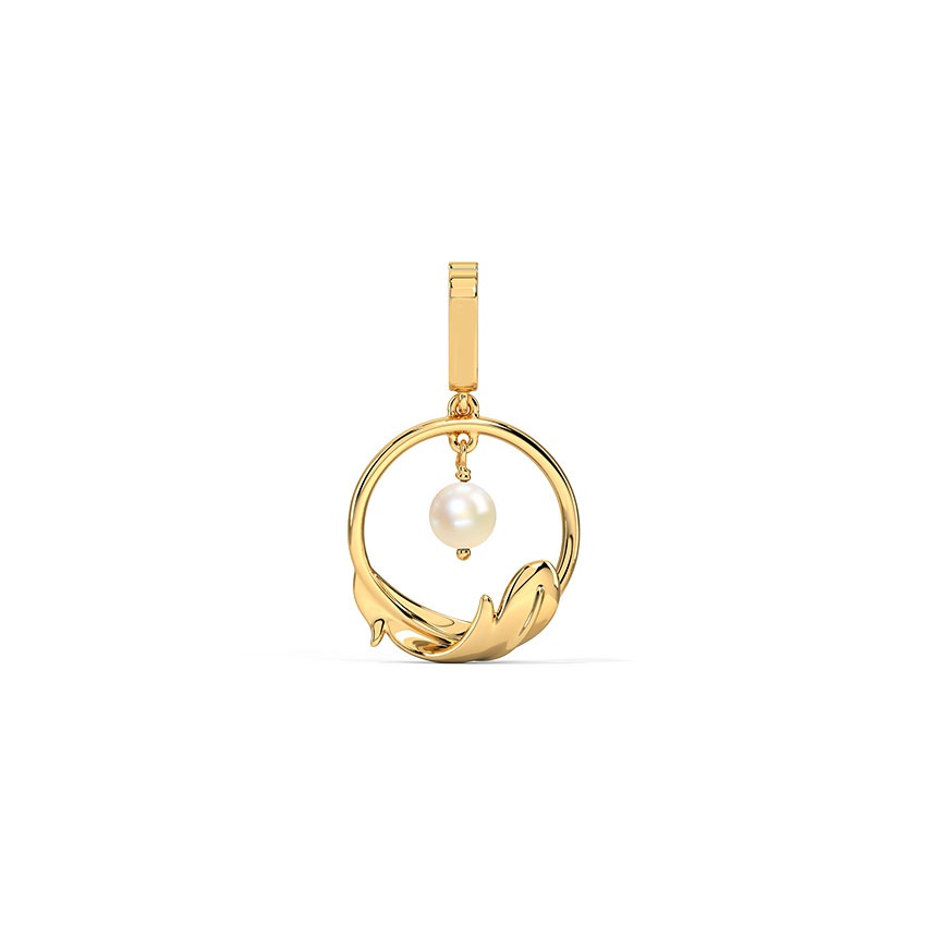 Absolute Feather Pearl Charm Pendant