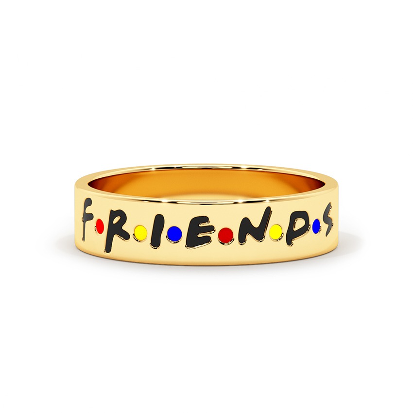 FRIENDS Engravable Gold Band