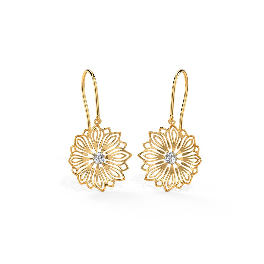 Baroque Diamond Drop Earrings