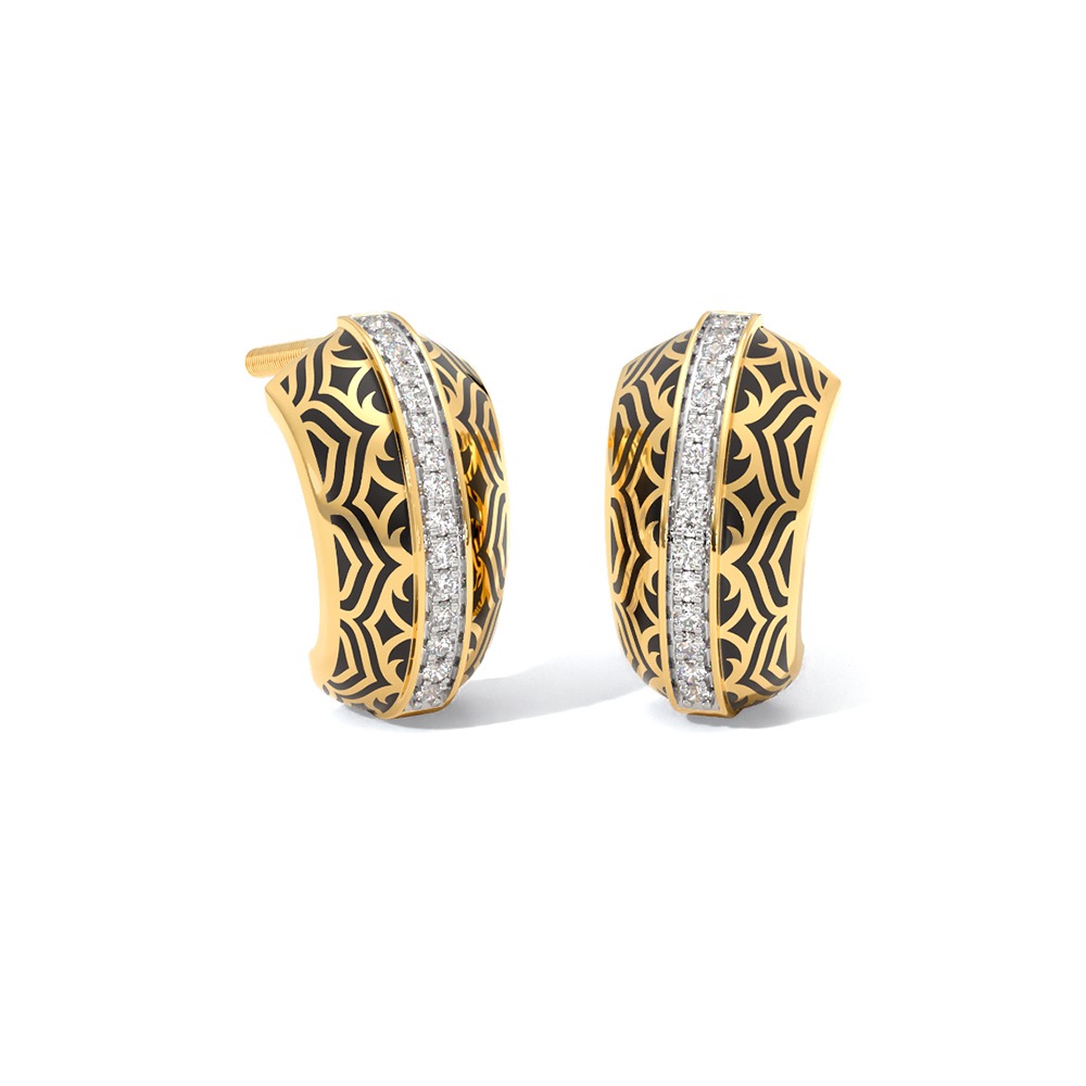 Dusky Diva Diamond Hoop Earrings