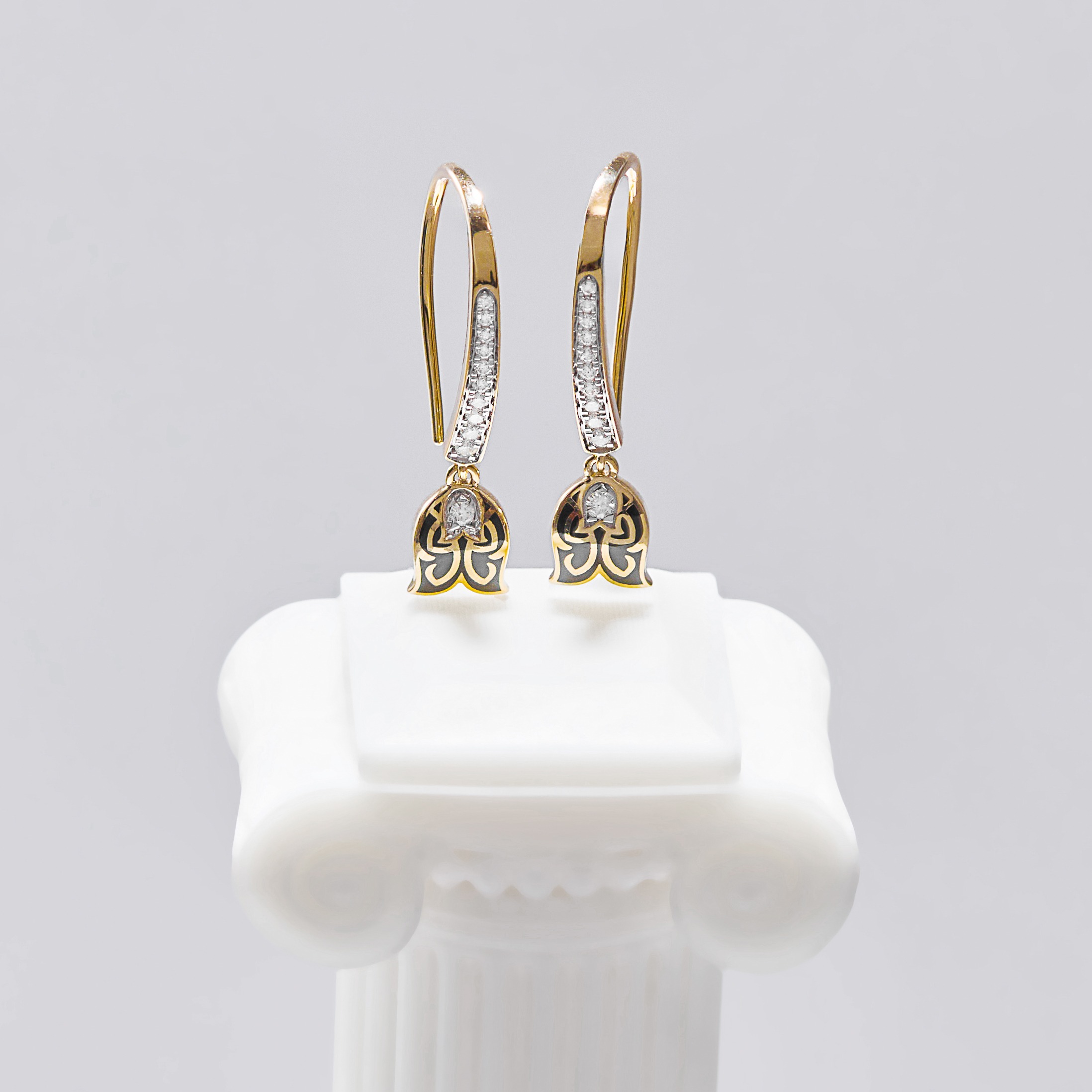 Bistre Diamond Drop Earrings