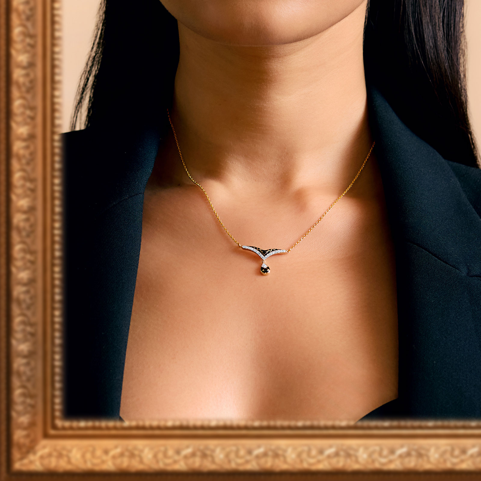 Black Diadem Diamond Necklace
