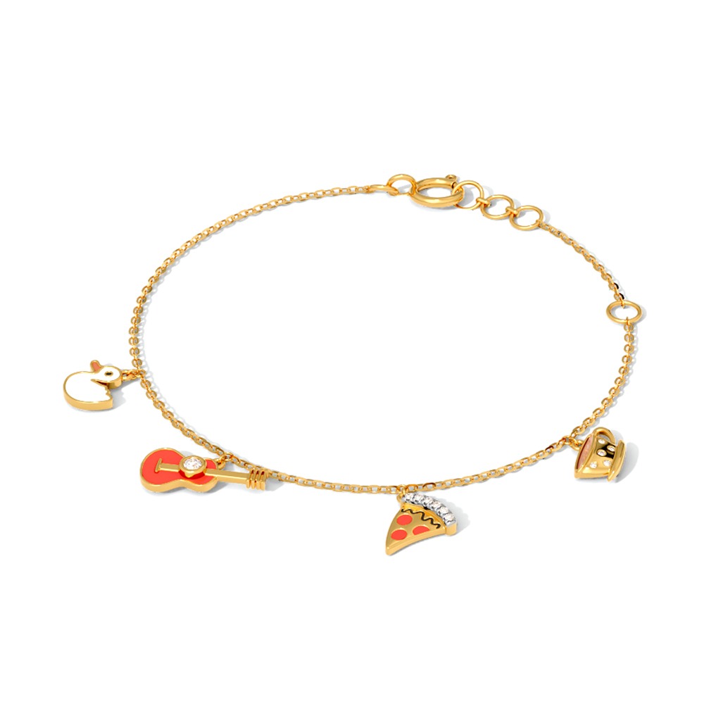 FRIENDS Charms Diamond Chain Bracelet
