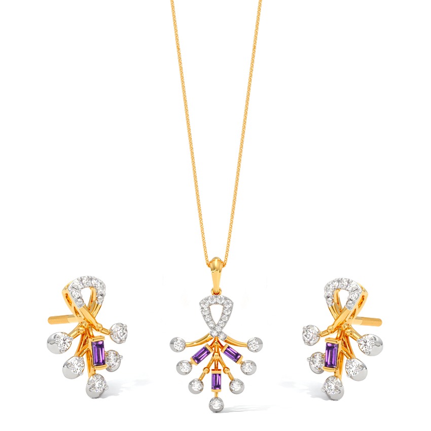  Sapphire Spring Gemstone Pendant Set