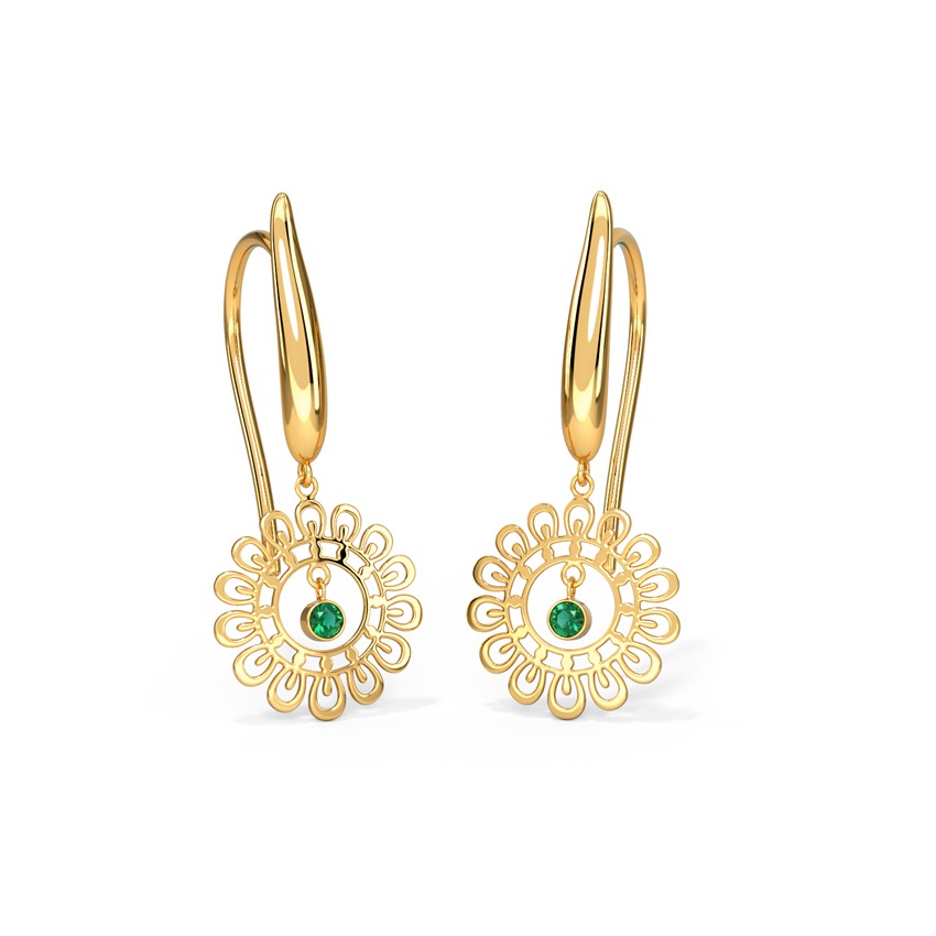 Kiara Cutout Gemstone Drop Earrings