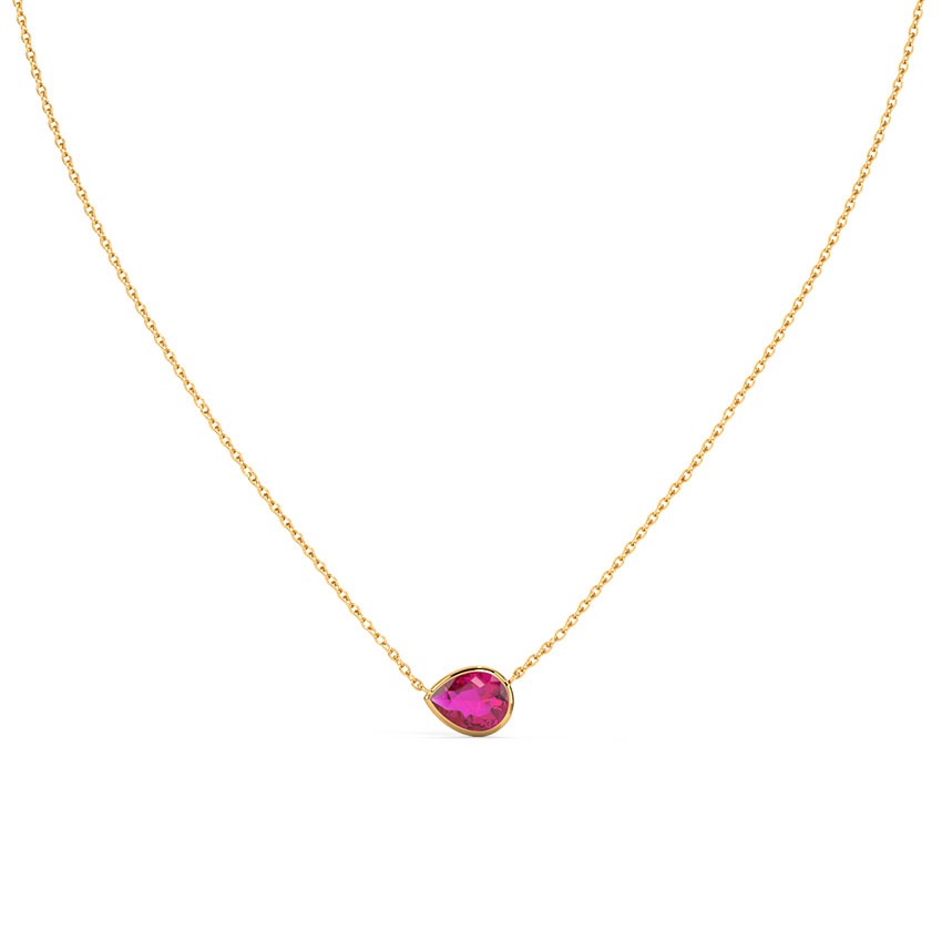 Pear Squash Gemstone Necklace