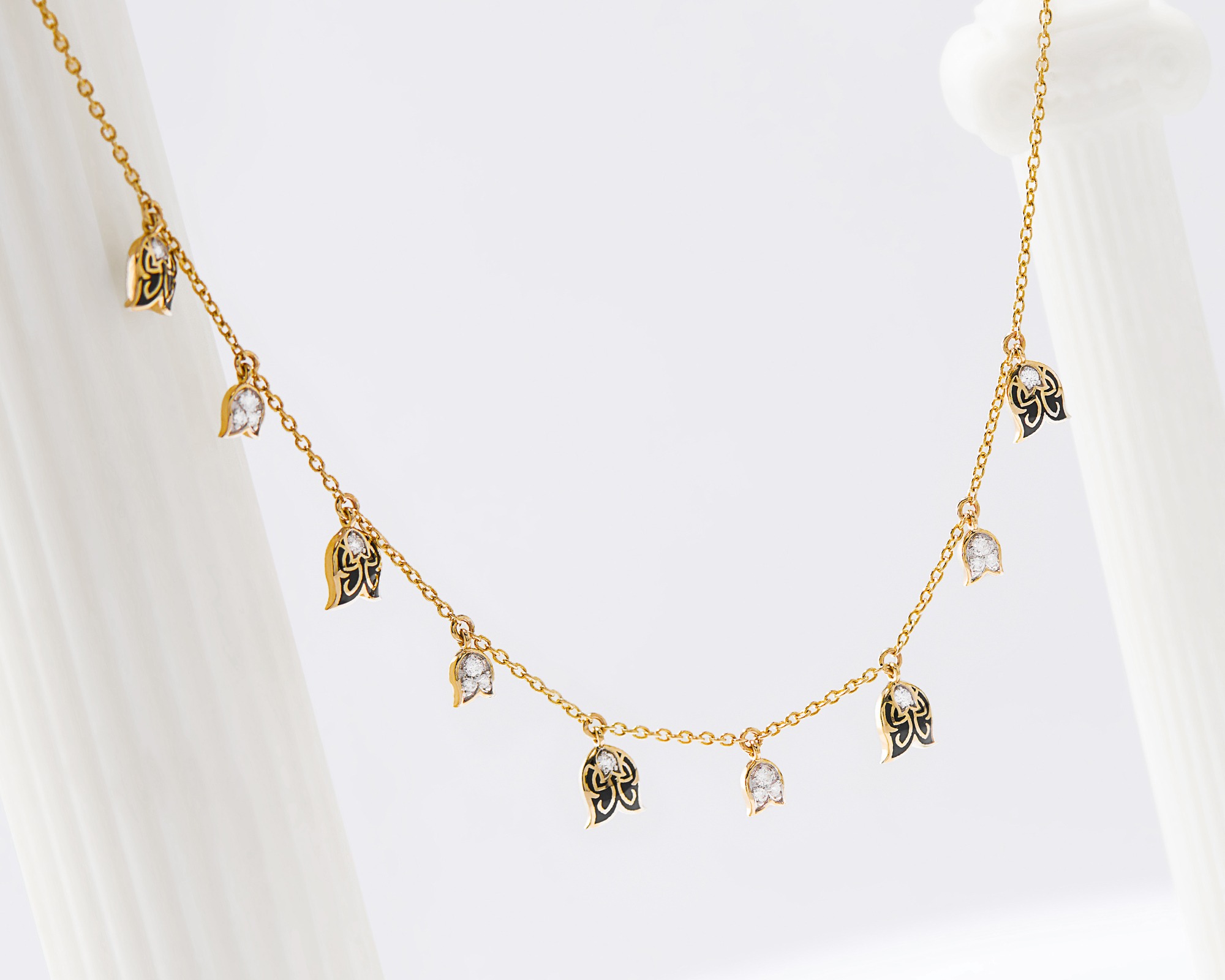 bidri work black and gold necklace