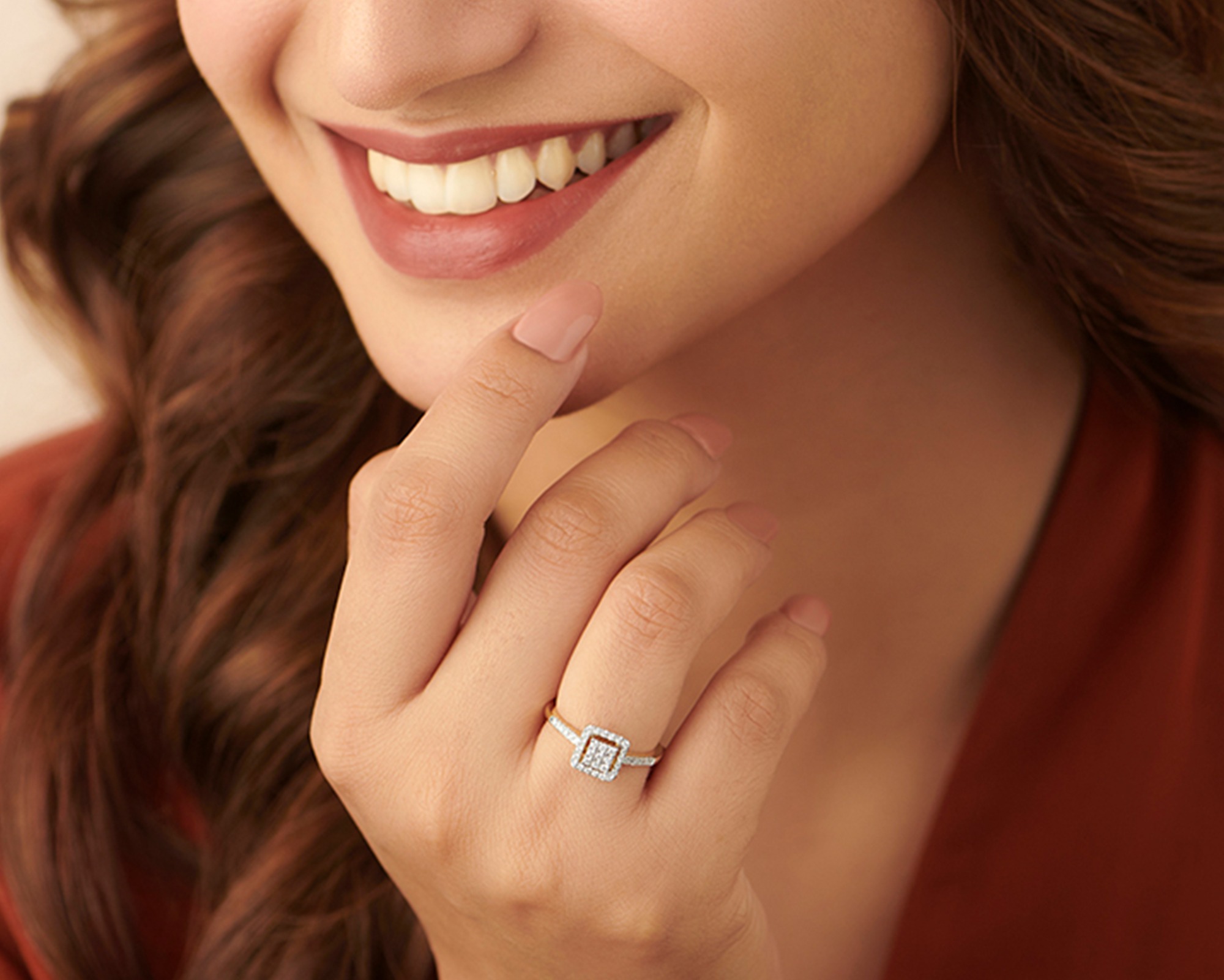 engagement and wedding rings for Bengali Bride