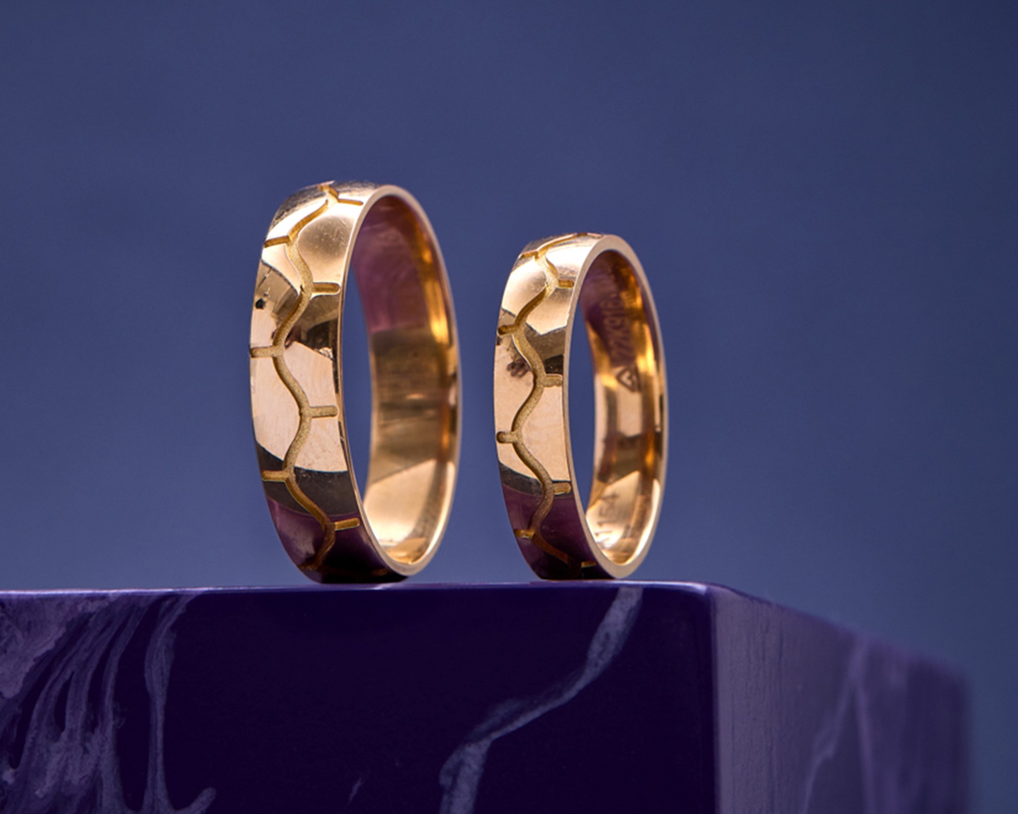 engagement ring and wedding band Paka Dekha to Aashirbaad