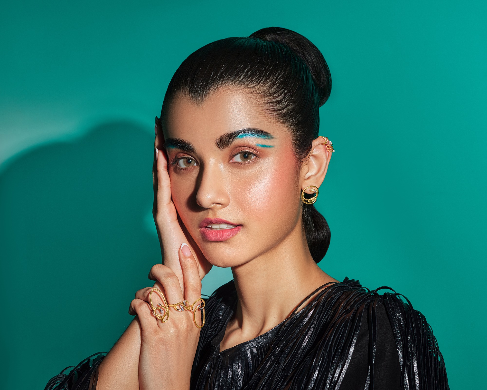 upper ear earrings gold
