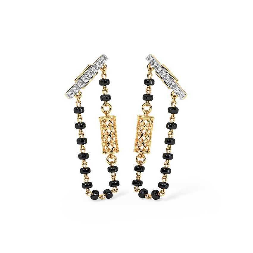 Meg Diamond Drop Mangalsutra Earrings