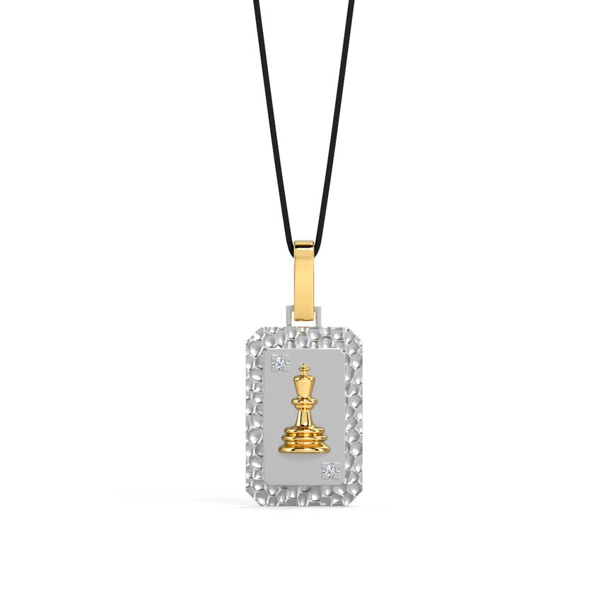Chess Titanium Diamond Pendant For Men