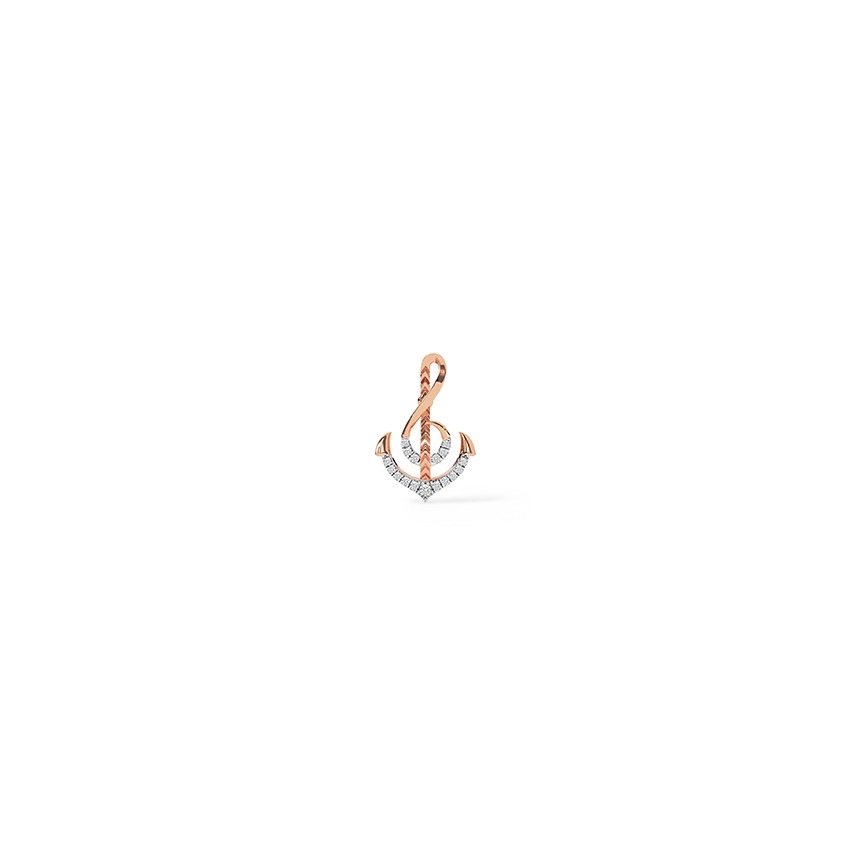 Anchor Diamond Brooch for Men