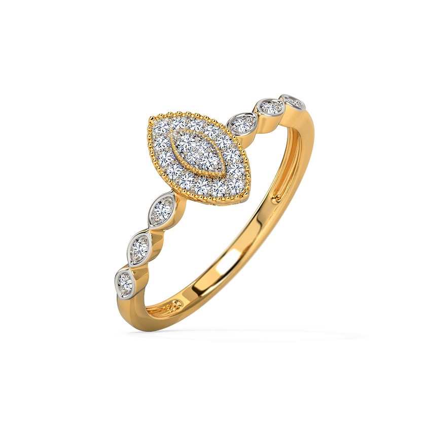 Glossy Marquise Diamond Ring