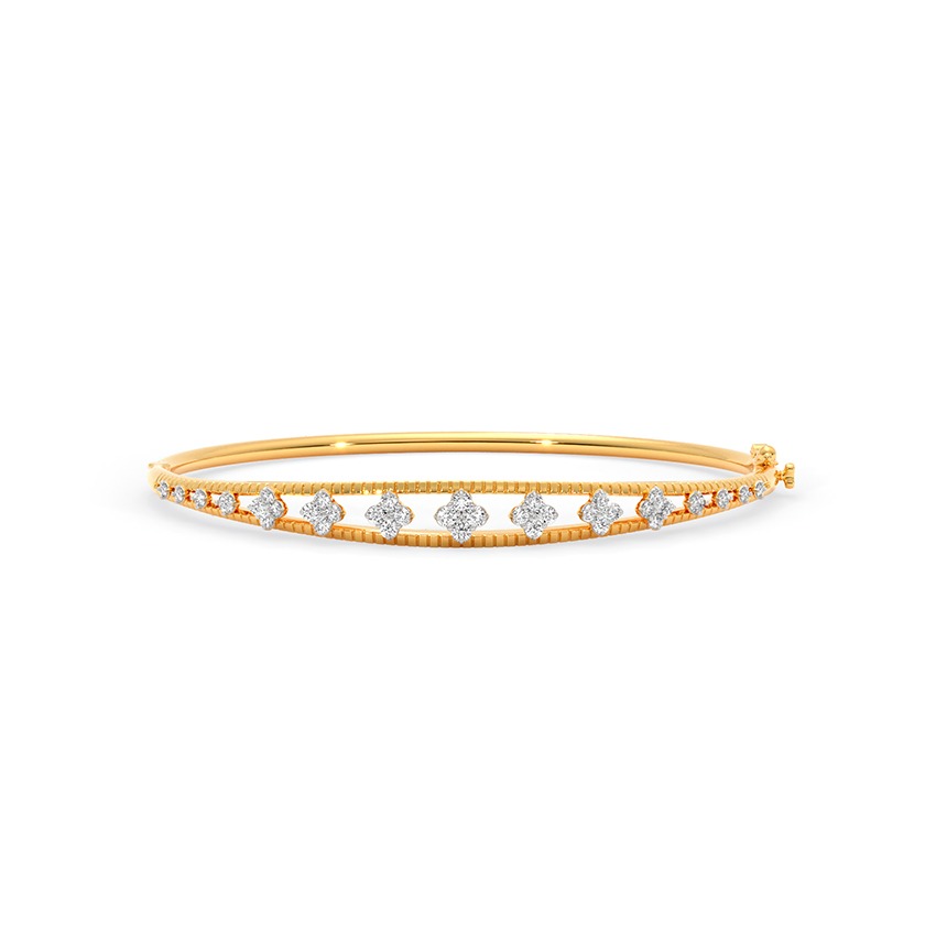 Parallel Spark Diamond Oval Bracelet