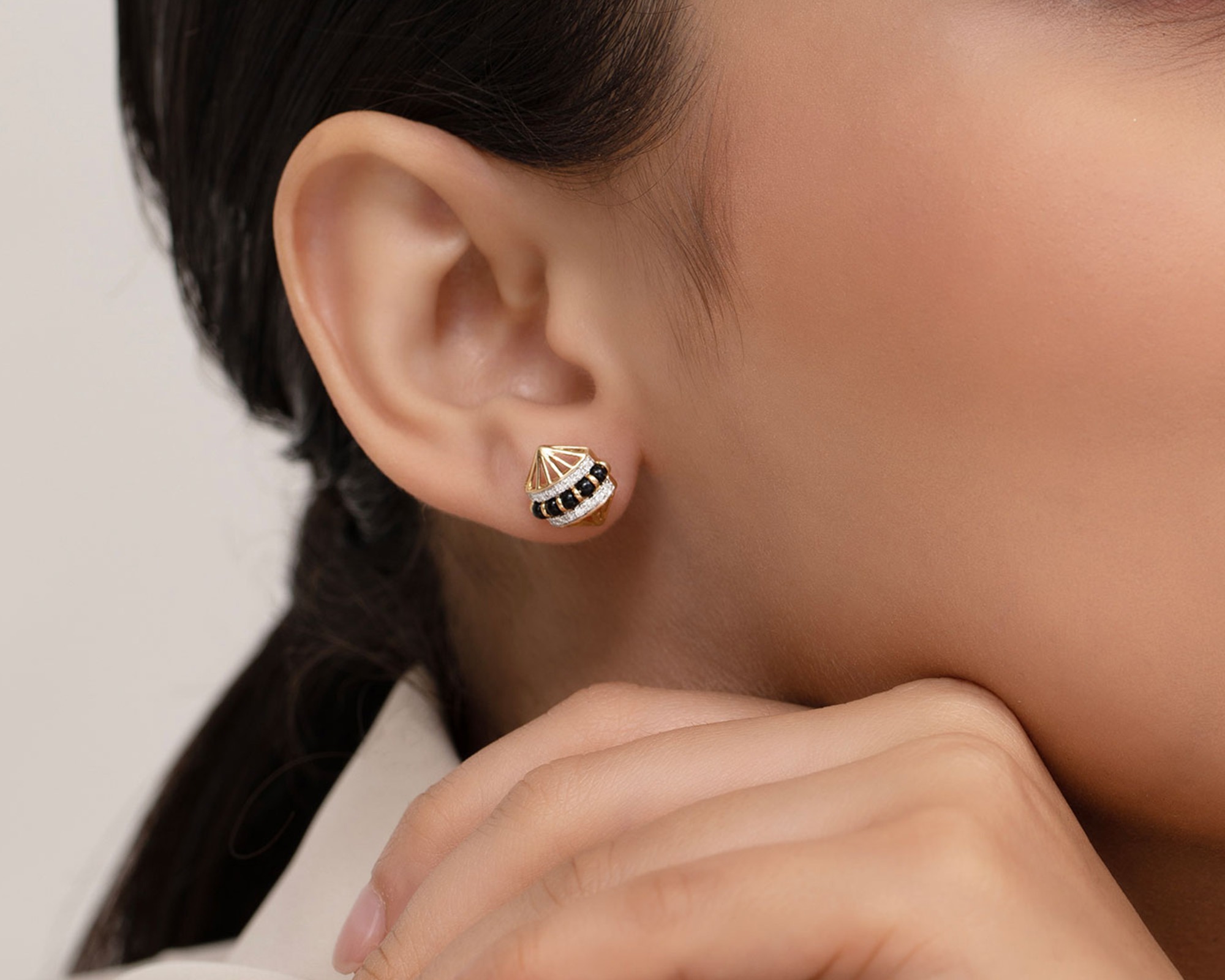 mangalsutra earring set