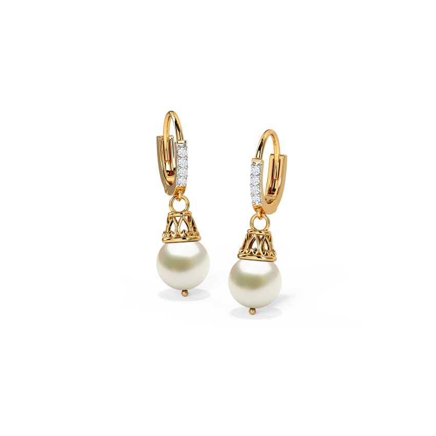 Prudence Pearl Hoop Earrings