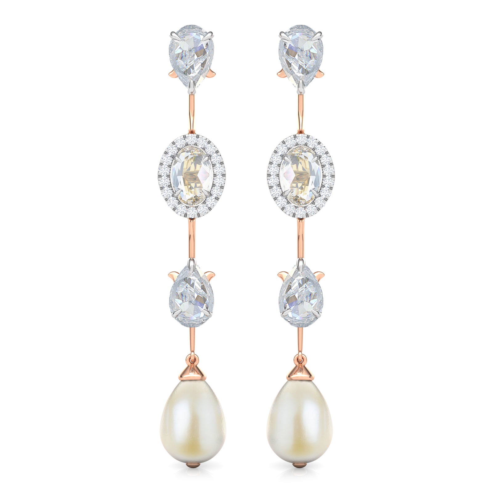 Adeeba Floret Gemstone Drop Earrings