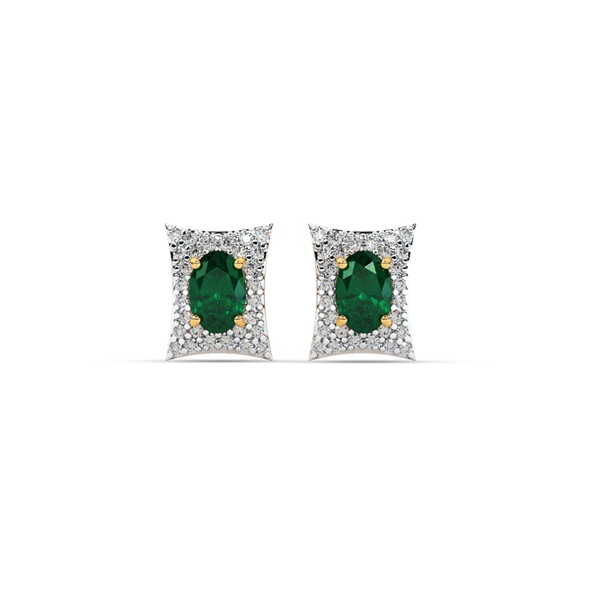 Radiant Fusion Gemstone Stud Earrings