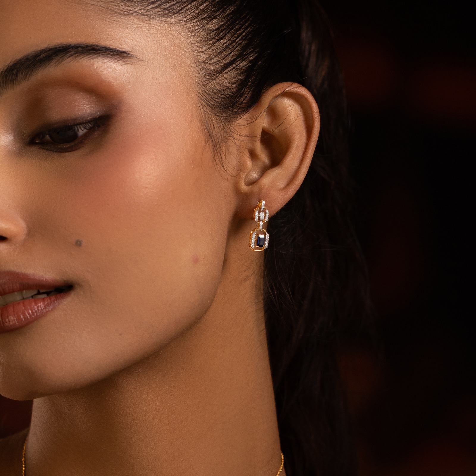 Enticing Contemporary Gemstone Drop Earrings