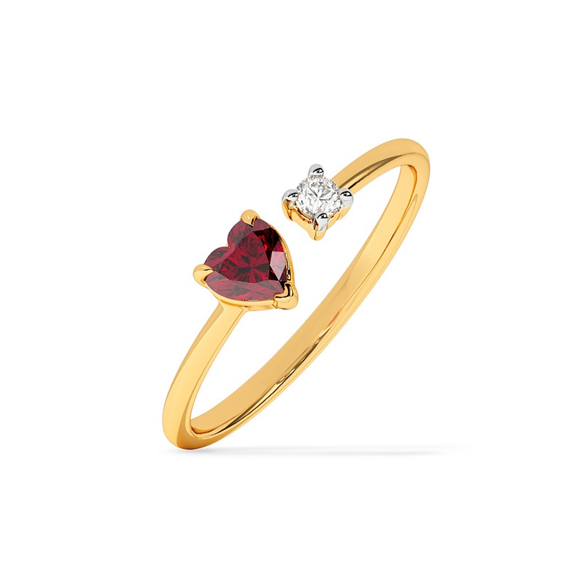Quad Love Gemstone Open Ring