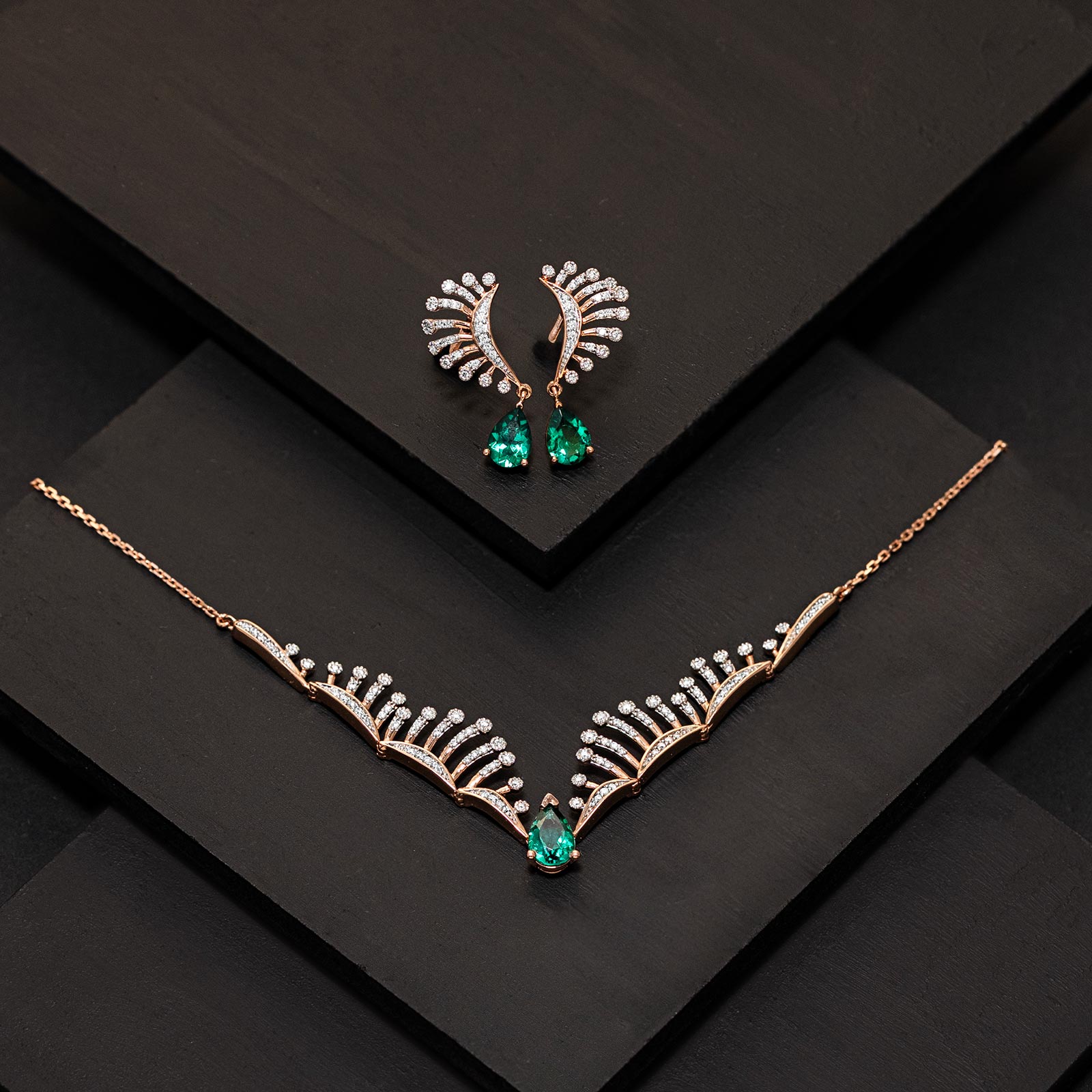 Sage & Spark Gemstone Necklace Set