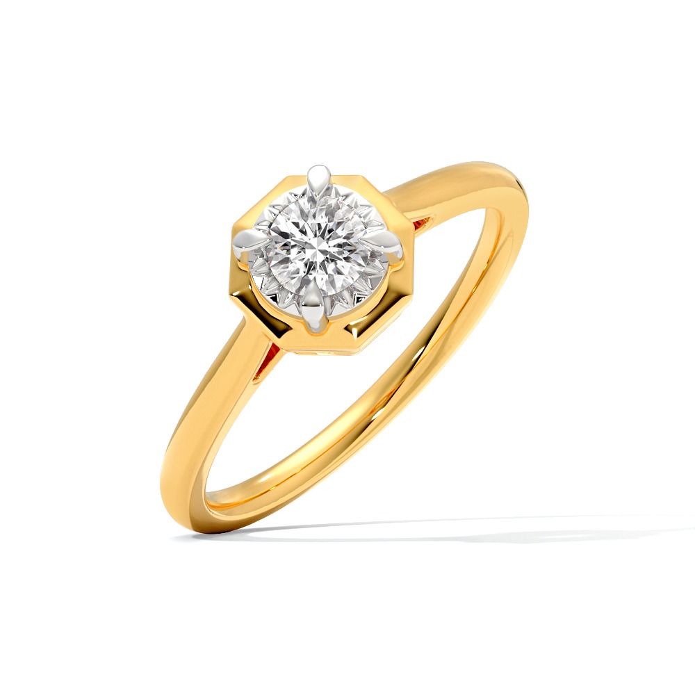 Hexella Solitaire Ring