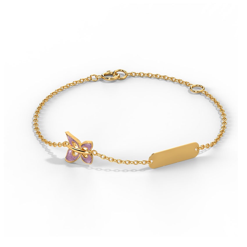 Flutter Personalised Kids' Gold Bracelet