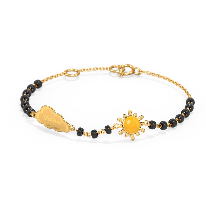 Sunrise Personalised Baby Nazaria Gold Bracelet