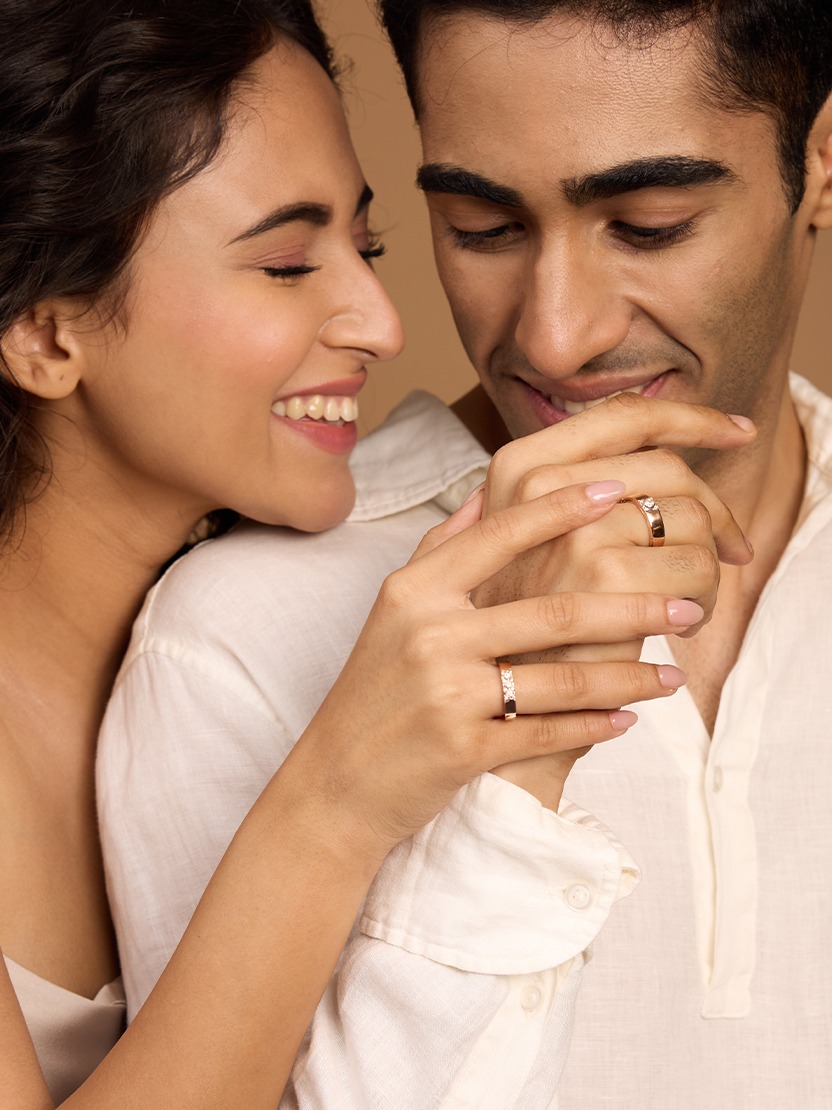 couple diamond rings