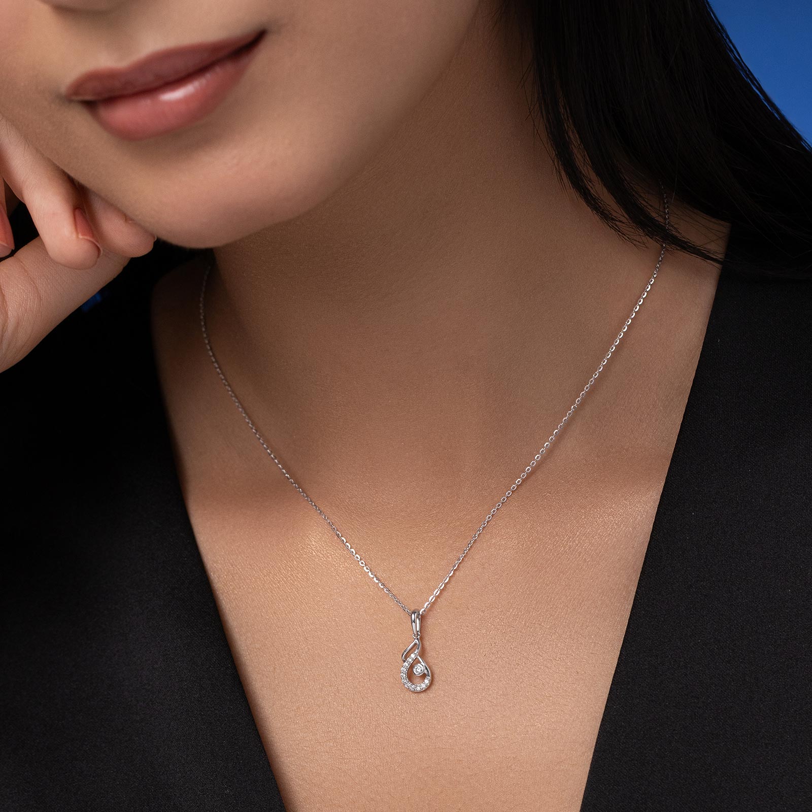 Rise 925 Silver Diamond Necklace