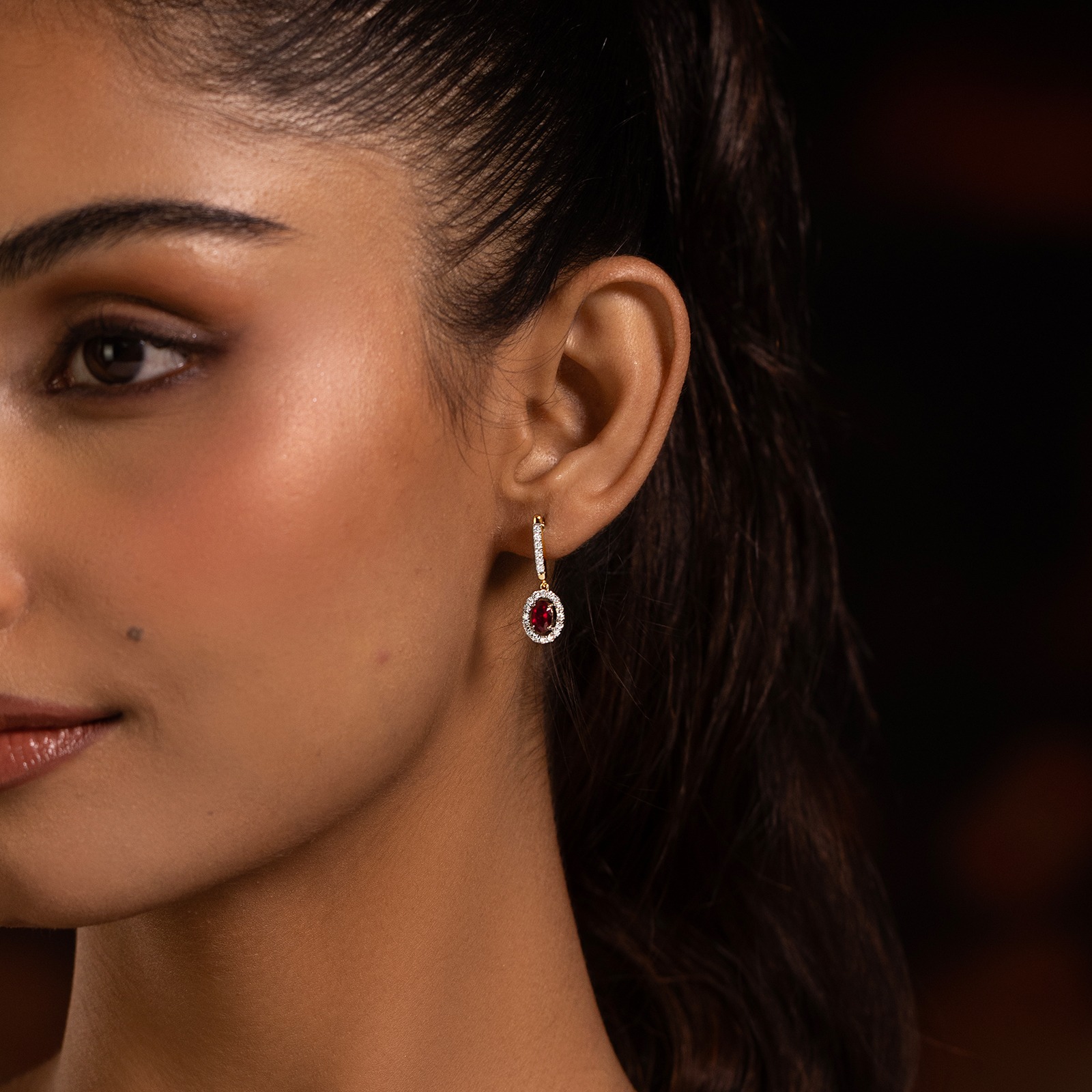 Ruby To Radiant Flip Gemstone Drop Earrings