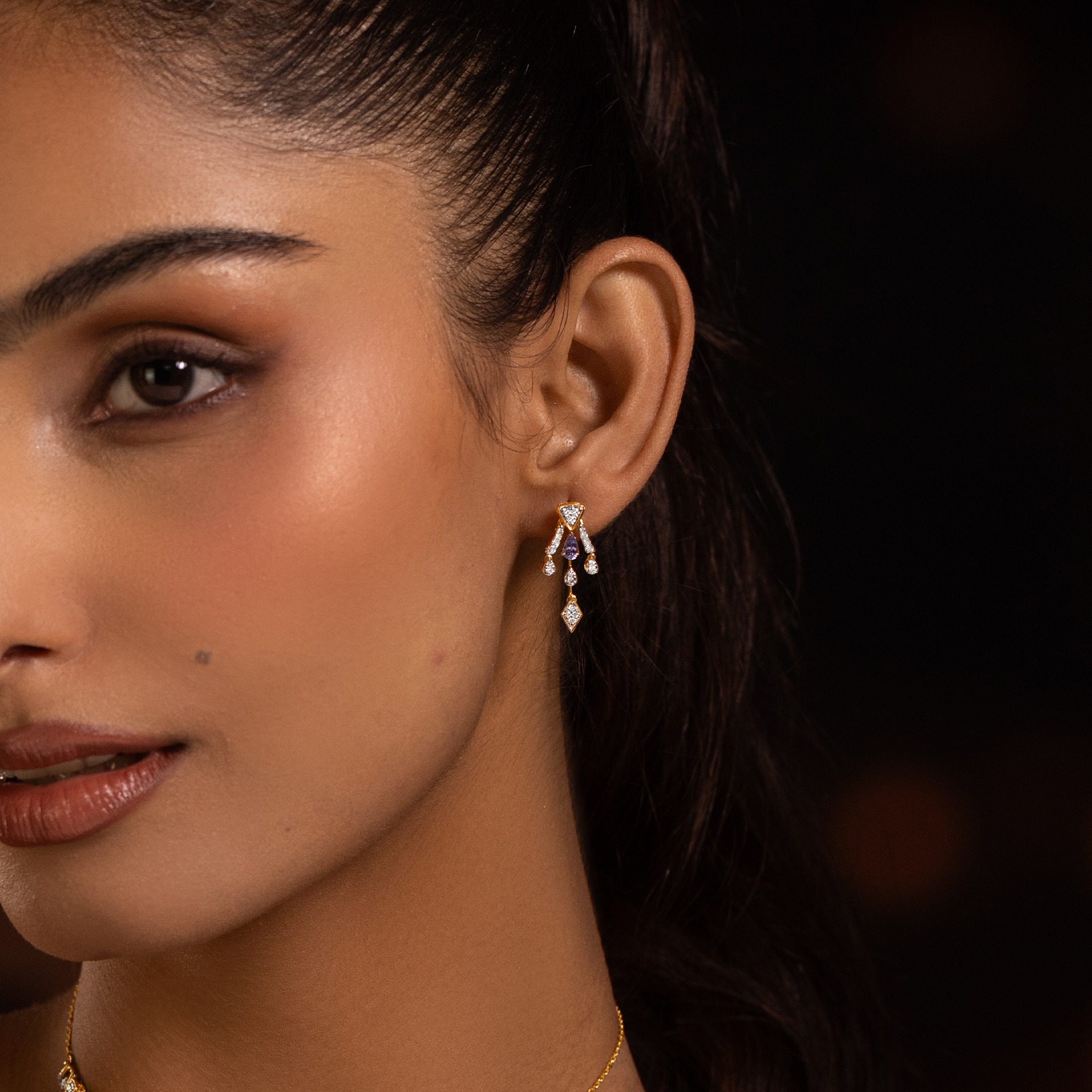 Azure Trails Gemstone Drop Earrings