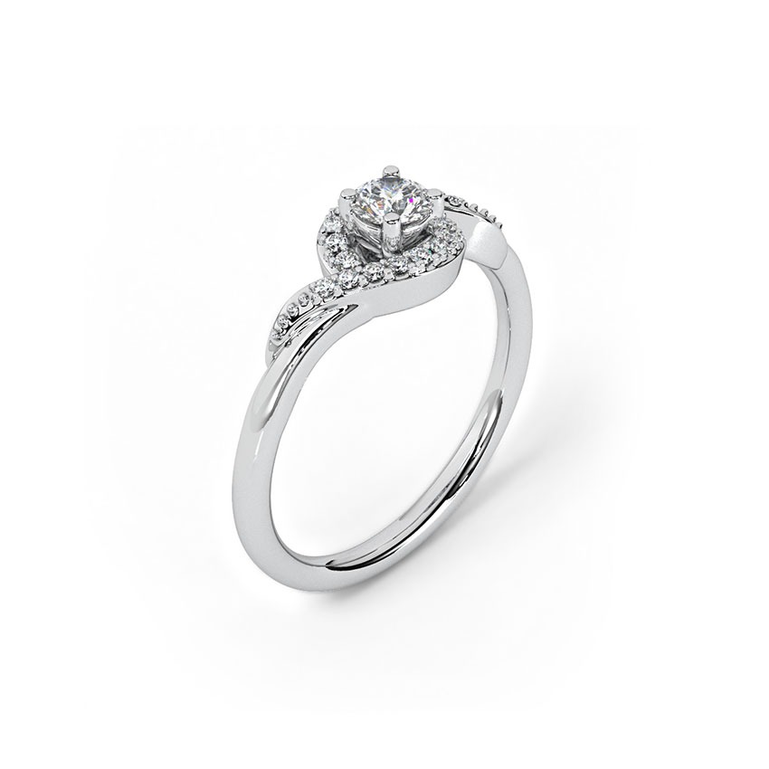 Iba Platinum Solitaire Ring