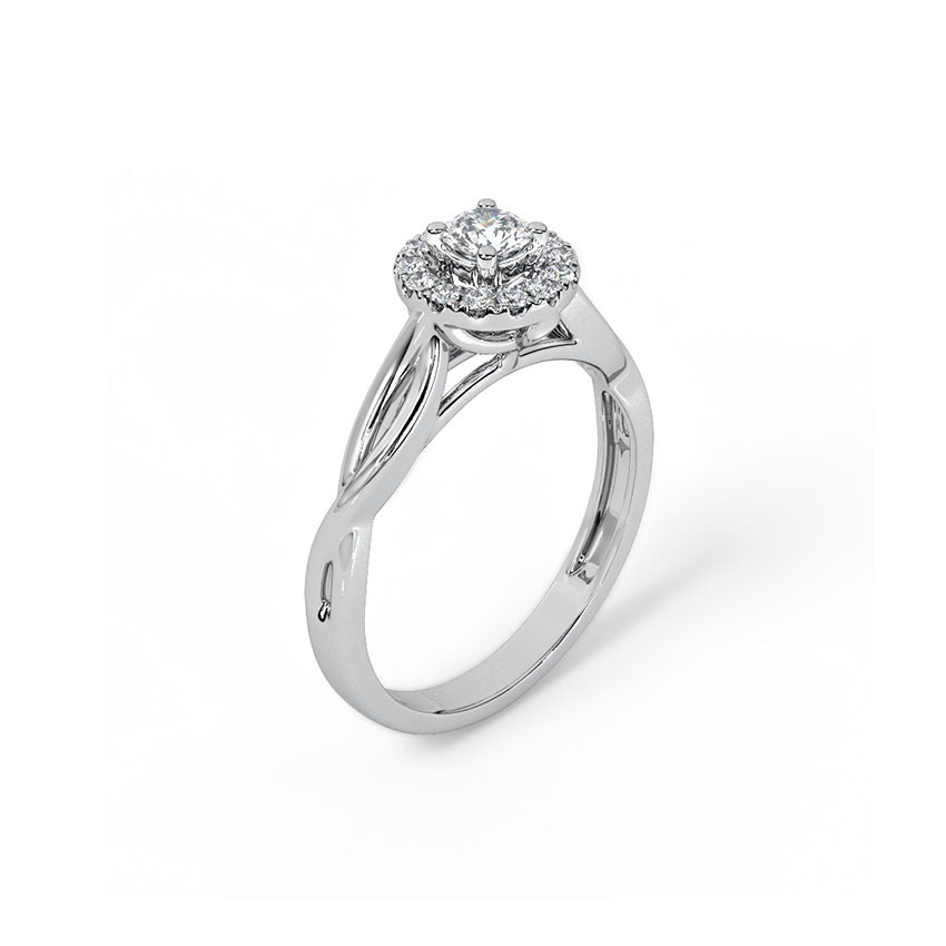 Vidh Platinum Solitaire Ring